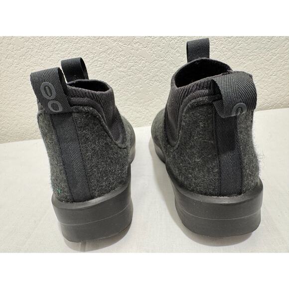 Oofos Womens Sz 6 Oomega Londoner Recovery Boots EU Sz 7 Gray Black Booties - Picture 3 of 9